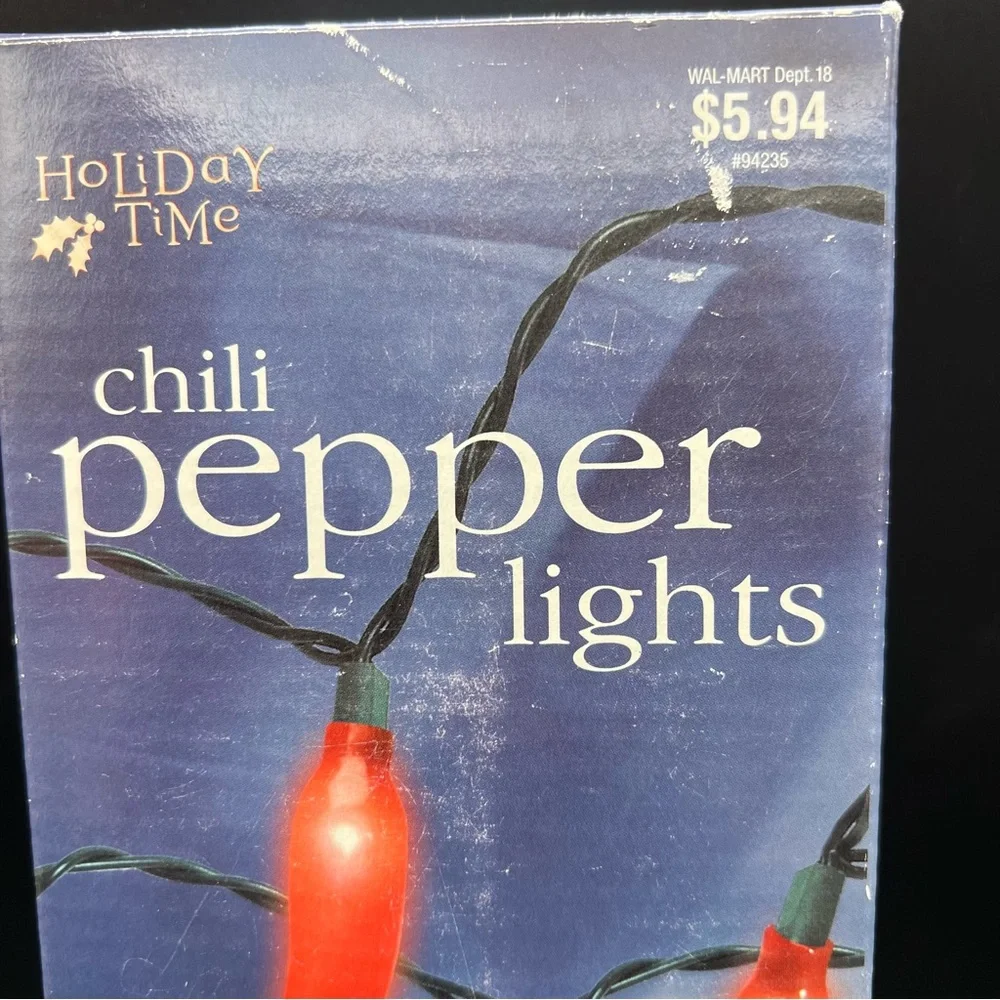 Holiday Time Red Chili Pepper Lights 35 Count New